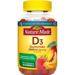 Nature Made Vitamin D3 Strawberry Peach & Mango 50 Mcg 90 Gummies