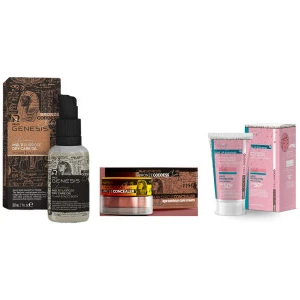 Genesis Kuru Bakım Yağı+Koyu Halka Kapatıcı Krem+Tone Up Sun Base Ton Eşitleyici 3'lü Set