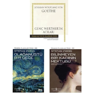 Iş Bankası Kültür Yayınları Bilinmeyen Bir Kadının Mektubu, Olağanüstü Bir Gece ve Genç Werther’in Acıları 3'lü Set