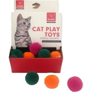 Kedi Oyuncağı Tüylü Yumuşak Renkli Top