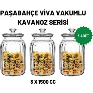 3 Lü Paşabahçe 96394 Viva Cam Kavanoz 1500 cc