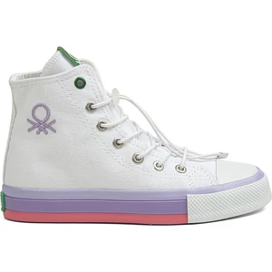 Benetton® | BN-30193 - 3394 Beyaz Lila - Çocuk Spor Ayakkabı