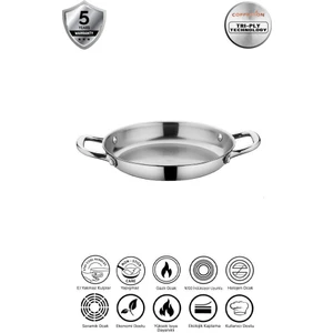 3 Ply Inox 18 cm Yapışmaz Sahan
