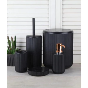 Aknur-Dante 5 Parça Banyo Set Siyah