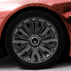 Renault R 19 13 Inç Uyumlu Jant Kapağı Amblemli Piano Black 4'lü Takım 207