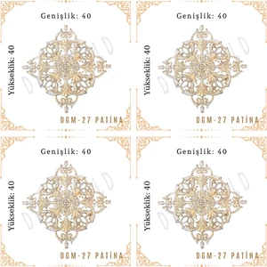 Saray Tavan Motif (40*40) Dgm-27(4 Adet)