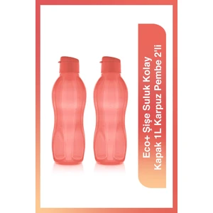 Eco+ Şişe Suluk Kolay Kapak 1L Karpuz Pembe 2'li
