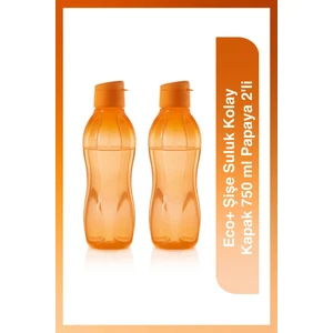 Eco+ Şişe Suluk Kolay Kapak 750 ml Papaya 2'li