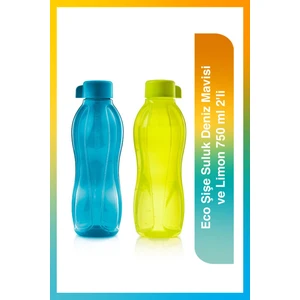 Eco Şişe Suluk Deniz Mavisi ve Limon 750 ml 2'li