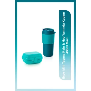 Eco+ Mini Taşıma Kabı & Hep Yanımda Kupam 490ml Mavi