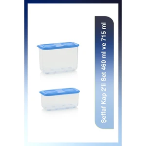 Şeffaf Kap 2'li Set 460 ml ve 715 ml