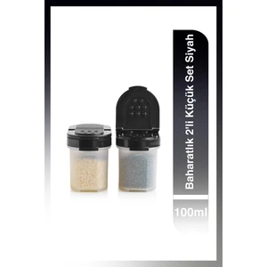 Baharatlık 2'li Küçük Set 100ml Siyah