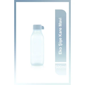 Eko Şişe Kare 500 ml Mavi