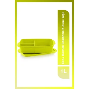 Eco+ Bölmeli Beslenme Kutusu 1L Yeşil
