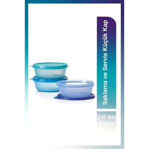 Saklama ve Servis Küçük Kap 3'lü Set 600 ml