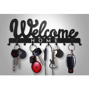 Metal Anahtar Askılığı Welcome Dekoratif Anahtarlık Desenli Dekoratif Metal Askılık, Anahtarlık, Çanta