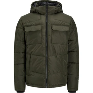Jack & Jones Brady Sn Erkek Yeşil Kapüşonlu Şişme Mont