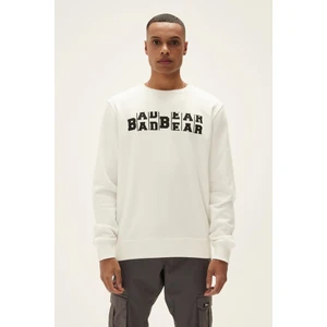 Bad Bear Counter Erkek Beyaz Baskılı Sweatshirt