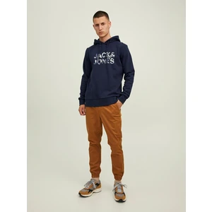 Jack & Jones Jcotech Logo Sweat Hood Lacivert Erkek Sweatshirt 12216242-Navy