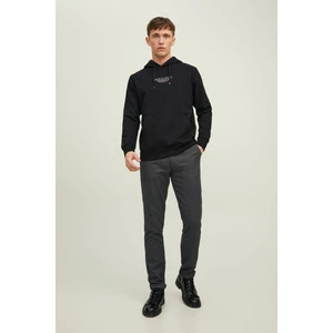 Jack & Jones Jprbluarchıe Sweat Hood Noos Siyah Erkek Sweatshirt 12216335-Black
