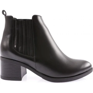 9007-2164-22K Kadin Çizgili Topuklu Kisa Bot