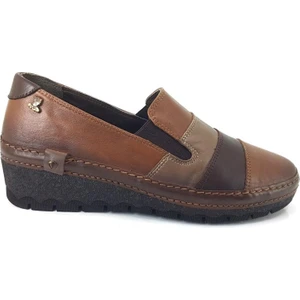 2213507K Kadın Hakiki Deri Günlük Ayakkabı Taba