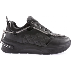 B2 Kadin Silver Taş Ip Detayli Bağcikli Sneakers Ayakkabi
