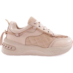 B2 Kadın Silver Taş Ip Detayli Bağcikli Sneakers Ayakkabı