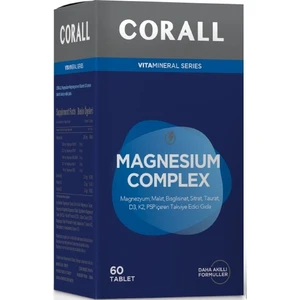 Magnesium Complex 60 Tablet (Magnezyum; Malat Bisglisinat Sitrat Taurat + Vitamin D3 K2 P5P)
