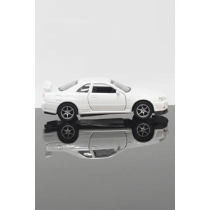 Nissan Skyline Gt-R R34 Model Çek Bırak Araba 11 cm Beyaz