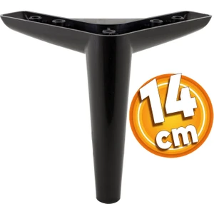 Piko Lüks Mobilya Kanepe Sehpa Tv Ünitesi Koltuk Ayağı 14 cm Siyah Baza Ayak