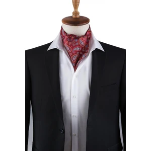 La Pescara Kırmızı Şal Desen Erkek Fular K417