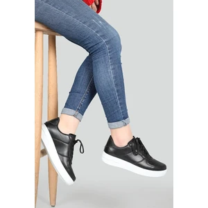 Günlük Rahat Yürüyüş Unisex Spor Ayakkabı V2 Siyah Beyaz