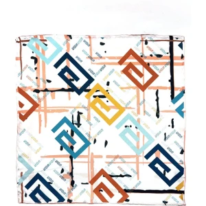 La Pescara Beyaz Motif Desen Erkek Cep Mendili SPS574-28