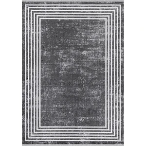 Ipekmekik Halı Roxanne 17109 Antrasit Çerçeveli Yumuşak Dokulu Spor Halı