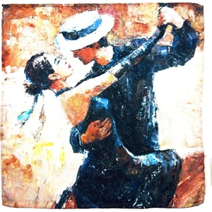 La Pescara Çok Renkli Dans Figürlü Erkek Cep Mendili SPS561-37