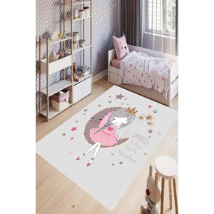 Decomia Home Dijital Baskılı Kaymaz Prenses Kız Desenli Yıldızlı Yıkanabilir Çocuk Halısı Çocuk Odası Dekorasyon