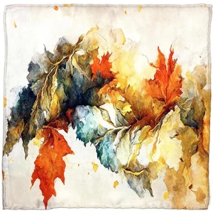 La Pescara Krem Renk Sonbahar Motifli Erkek Cep Mendili SPS529-33