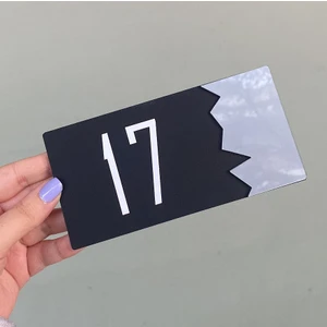 Siyah Mat Minimal Pleksi Kapı Numarası