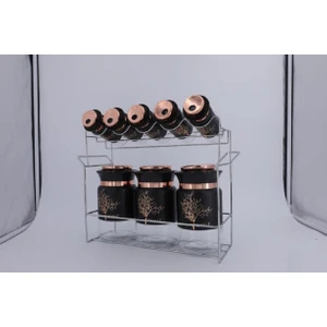 Ağaç Desen 8li Baharat Takımı TR-3745