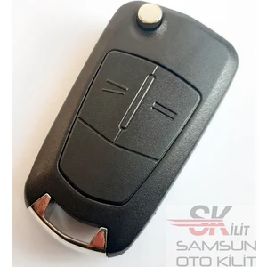 Skilit Samsun Oto Kilit Opel Astra H Corsa D Meriva Anahtar Kumanda Kabı Krom Metal Logolu