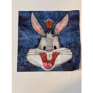 Gönülden Tasarım 23X24 cm Taşlı Boncuklu Bugs Bunny Aplik Yama Arma Aksesuar