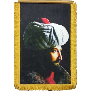 Ötüken Giyim Fatih Sultan Mehmet Baskılı Portre Bayrak