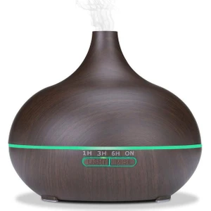 Ultratekno Uzaktan Kumandalı 550ML Aroma Difüzörü Ultrasonik Hava Nemlendirici Buhar Makinesi 7 Renk LED