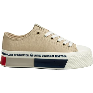 Benetton® | BN-30825- 3114 Bej - Kadın Spor Ayakkabı