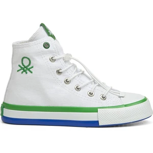 Benetton® | BN-30193 - 3394 Beyaz Yesil - Çocuk Spor Ayakkabı