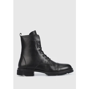 Siyah Deri Erkek Bot