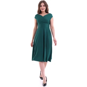 Rokka Moda Kayık Yaka Midi Elbise