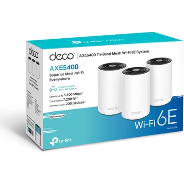 TP-Link Deco XE75(3-pack), AXE5400, 6GHZ ve 160MHZ, WPA3 Fiyatı