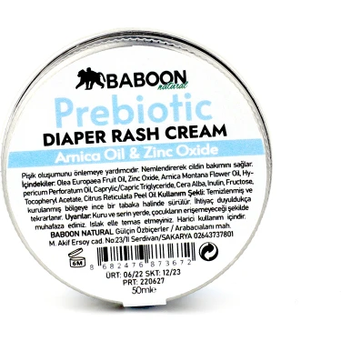 Baboon Natural Baboon Prebiyotikli Pişik Önleyici Krem - Prebiotic Diaper Rash